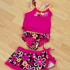 Girls 3 piece Swim suit set Sz 4T